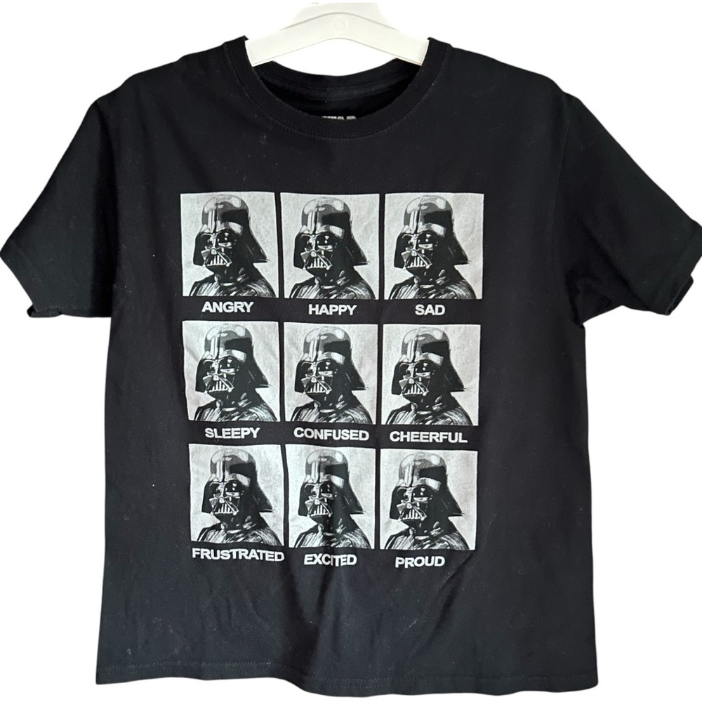 Disney size medium the many faces of Darth Vader Star Wars black top